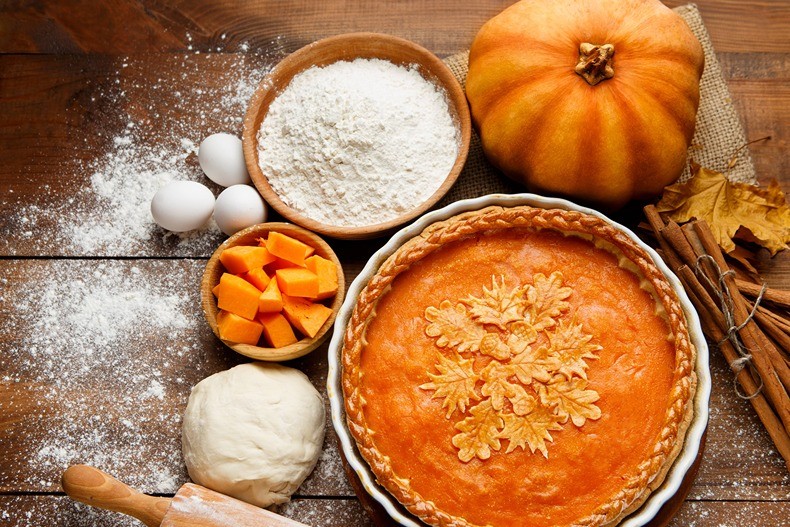Pumpkin and pumpkin pie.