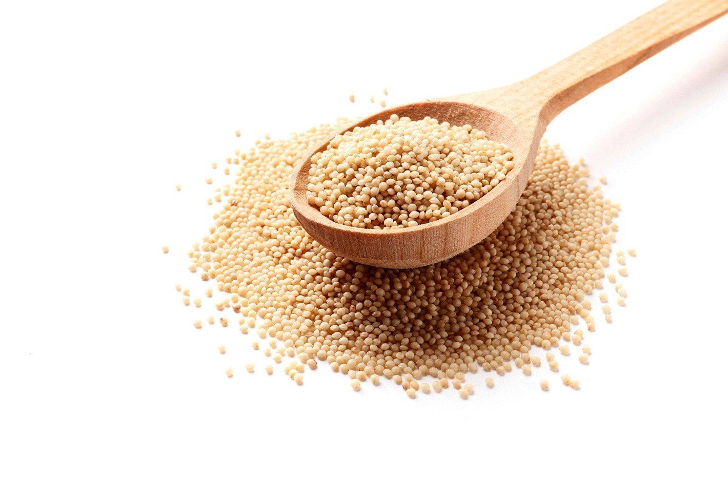 A spoon full of wheat.